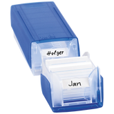 Karteikasten „Twin Boxx“ gefüllt | 230×94×66 mm, A8, mittelblau